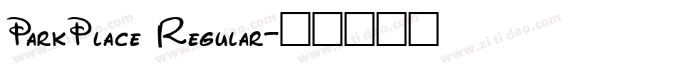ParkPlace Regular字体转换